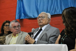 Imagem: Primeiro diretor do Labomar, Melquíades Pinto Paiva foi um dos homenageados (Foto: Guilherme Braga)