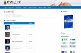 Página do novo site do Departamento de Saúde Materno Infantil da Faculdade de Medicina da UFC (Imagem: Reprodução da Internet)