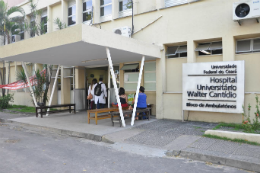 Imagem: Fachada do Hospital Universitário Walter Cantídio