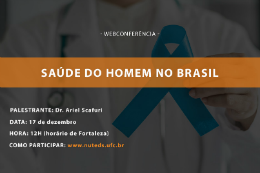 Imagem: A webconferência ocorre em consonância com a Política Nacional de Atenção Integral da Saúde do Homem (Imagem: Divulgação)