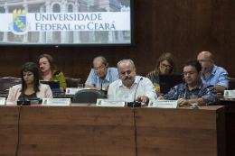 Imagem: Na última reunião de 2018, CONSUNI criou Parque Tecnológico, institucionalizou Clínica de Psicologia e aprovou homenagens a professores e servidores (Foto: Ribamar Neto/UFC)