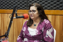 Imagem: A titular da Pró-Reitoria de Gestão de Pessoas, Profª Marilene Feitosa, falou sobre as atividades voltadas ao desenvolvimento profissional dos servidores (Foto: Ribamar Neto/UFC)