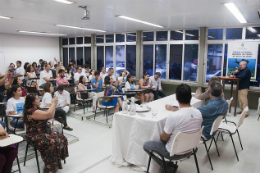 Imagem: O reitor Henry Campos comentou a política de sua gestão de intensificar a aproximação com o Governo do Estado e a Prefeitura de Fortaleza (Foto: Ribamar Neto/UFC)