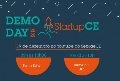 Imagem: Dez equipes de estudantes da UFC participam, neste sábado (19), do evento on-line de encerramento da edição 2020 do Programa de Pré-aceleração Startup CE (Imagem: Divulgação)