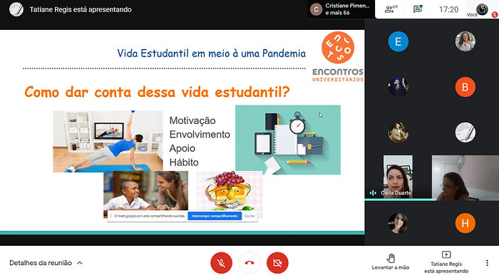 Imagem: print de dela de mesa-redonda sobre a vida estudantil na pandemia