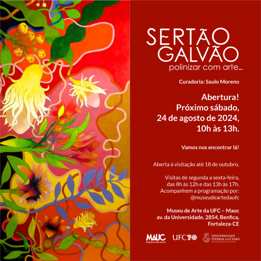 Imagem: Convite para a exposição Sertão Galvão, aberta a partir deste sábado (24)